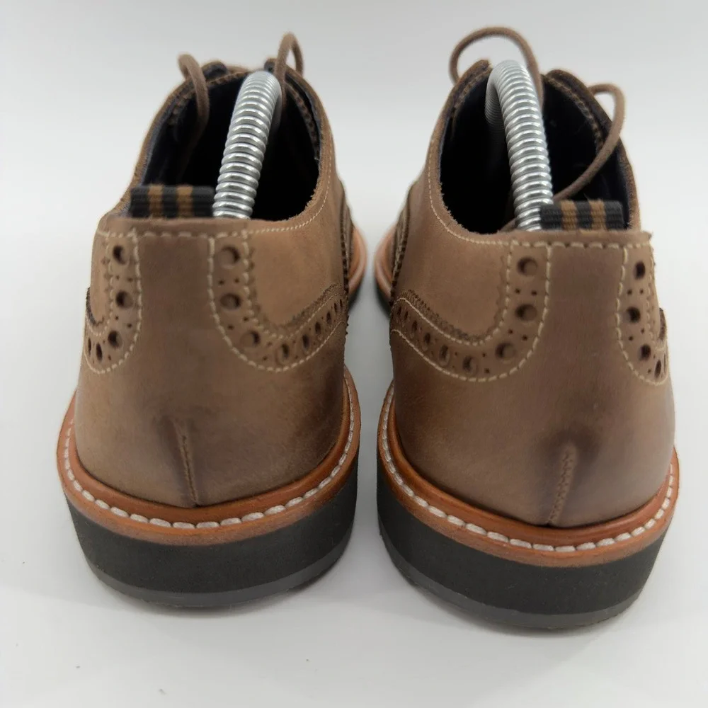 Cole Haan Grand.OS Mens Wingtip Oxford Shoes Tan Leather Size 8.5 M